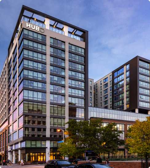 The exterior of Hub Champaign