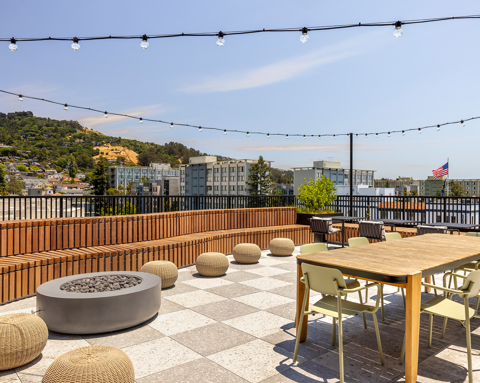 An outdoor seating area