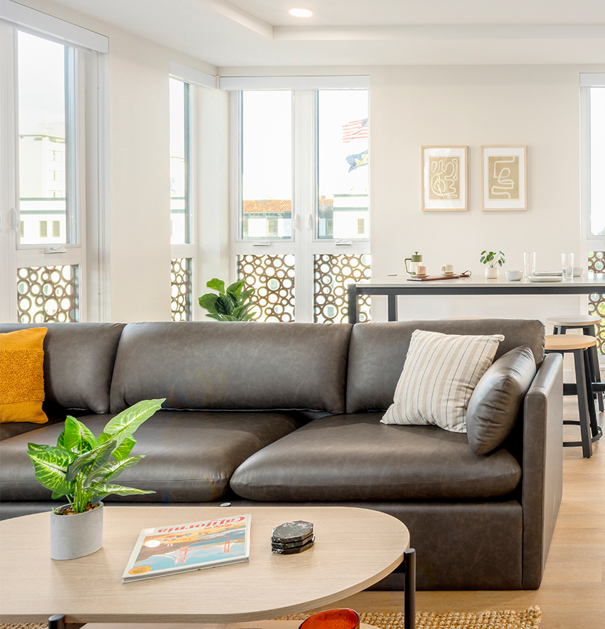 A furnished living room